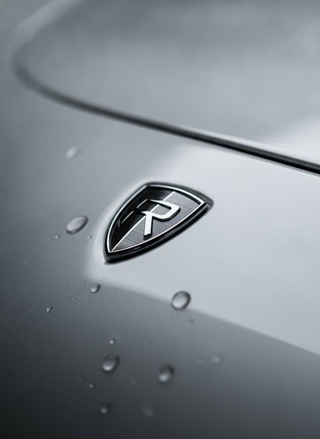 Badge Macro — Manufacturer badge, razor shallow